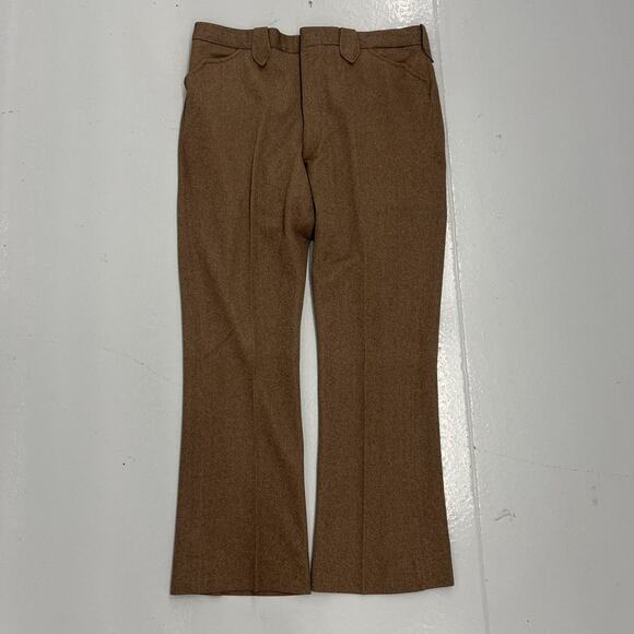 Vintage Other - Vintage 60s Western Wear Brown Bell Bottom Trousers 38x30